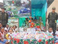 La Policía premió el pesebre navideño más ecológico de Buenaventura