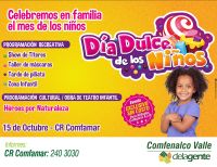 Comfenalco Valle Regional Buenaventura te invita a celebrar el día dulce de los niños el 15 de octubre