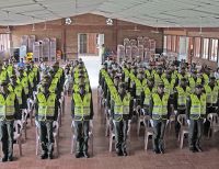 Se realizó ceremonia de juramento de bandera de Auxiliares de Policía