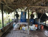 Fueron destruidos tres laboratorios para el procesamiento de base de coca en el Cauca