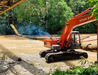 Con carrotanque se abastecerá el servicio de agua a población afectada mientras se recupera la tubería de 39 pulgadas en San Cipriano