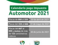 Listo el calendario de pago del Impuesto Automotor para la vigencia 2021