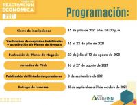 Hasta el 15 de julio se amplía el plazo de inscripción a la convocatoria del fondo de reactivación económica Valle INN Municipios 2021