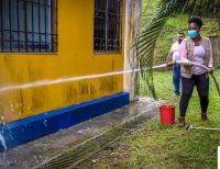 En el marco de la campaña Abrázate a Buenaventura la Casa de Justicia realizó una jornada de "Lavatón" en sus instalaciones