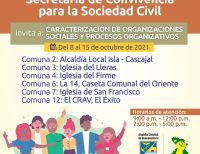 Del 8 al 15 de octubre se realizará jornada de caracterización de organizaciones sociales y procesos organizativos en Buenaventura