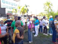 Trabajadores del Hospital Luis Ablanque de la Plata de Buenaventura protestaron