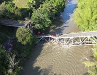 En un lapso entre 30 y 45 días se habilitaría un puente militar para superar la situación en el puente El Alambrado, sobre el río La Vieja, confirma el Ministro de Transporte