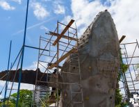 En los primeros días de agosto de 2023 estaría terminado el monumento a las ballenas jorobadas en Buenaventura