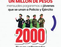 “1 Millón de pesos mensuales a los jóvenes, buenos ciudadanos, que se unan a la fuerza pública”: Dilian Francisca Toro