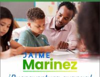 El candidato Jaime Marinez Plantea, garantizar que el servicio educativo sea el óptimo y que llegue a todos con igual calidad