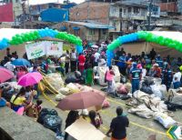 En el biotrueque realizado en el barrio San Buenaventura se recogieron casi ocho toneladas de residuos