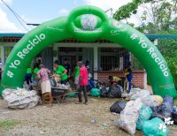 La comunidad de Calle Larga en Zacarías, realizó reciclatón de la mano de Asogesampa