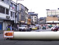 Por obras de alcantarillado y repavimentación de la calle Argentina cerca al Pascual, fueron implementados desvíos en este sector de Buenaventura