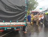 El Cuerpo de Bomberos Voluntarios de Buenaventura atendió grave accidente de tránsito en el sector de Citronela