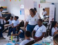 Niños de Buenaventura participan en los talleres preparatorios para la rendición de cuentas de la Gobernación del Valle