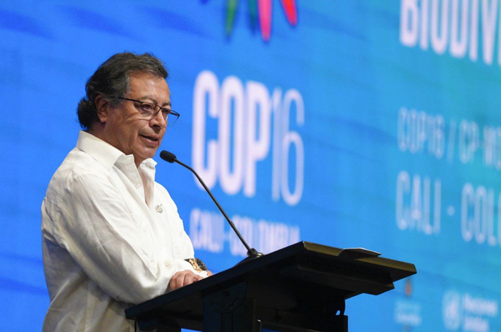 El presidente Gustavo Petro insistió ante la COP16 en la necesidad de canjear deuda por acción climática