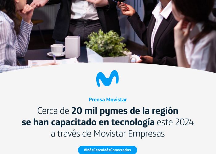 Cerca de 20 mil pymes de la región se han capacitado en tecnología este 2024 a través de Movistar Empresas