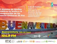 Desde Buenaventura RTVC inaugura cuatro Emisoras de Paz