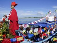 Se realizó la tradicional balsada con San Buenaventura hasta La Bocana