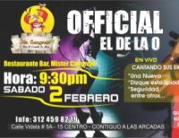 El 2 de febrero  gran Concierto de Official de la O en Míster Cangrejo