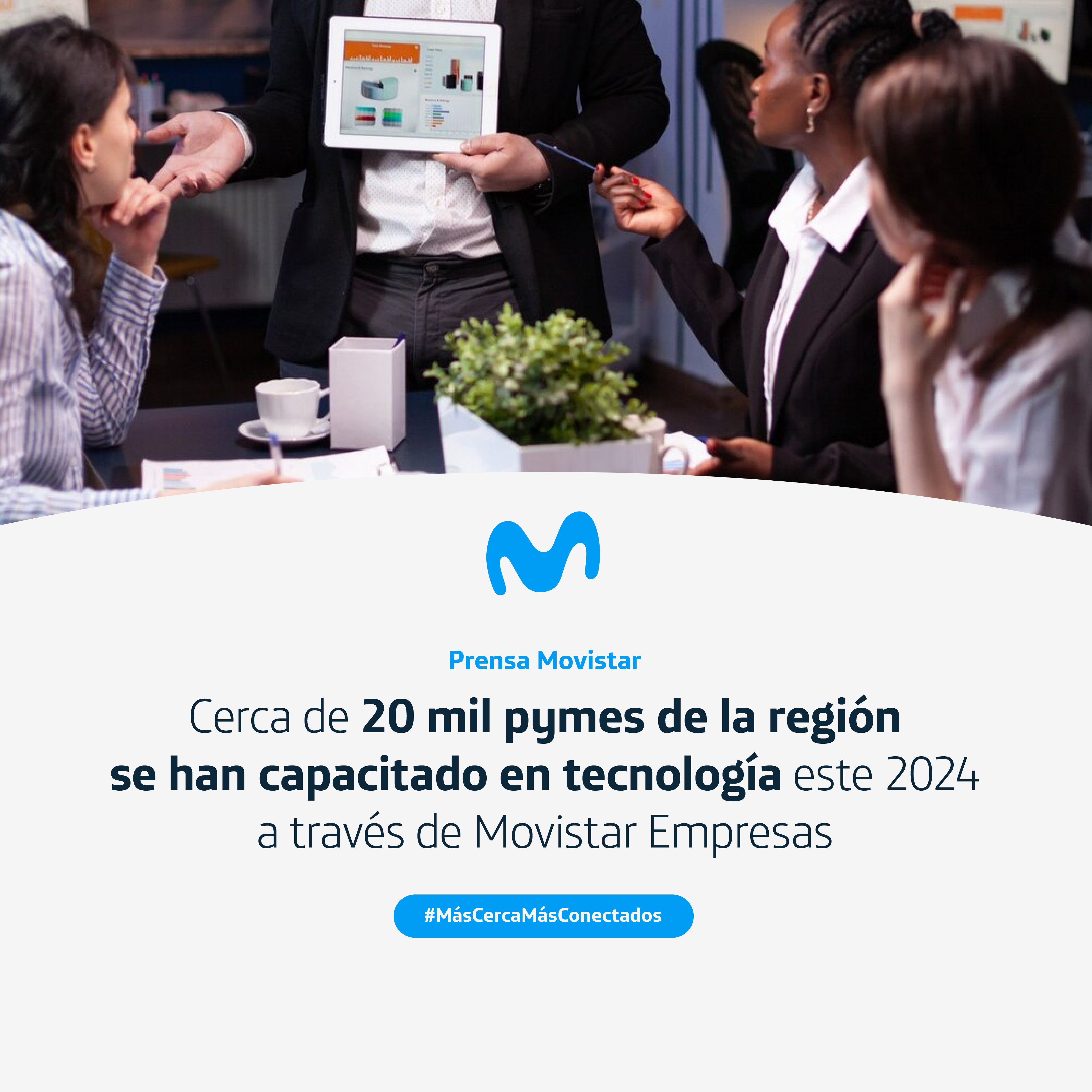 Cerca de 20 mil pymes de la región se han capacitado en tecnología este 2024 a través de Movistar Empresas