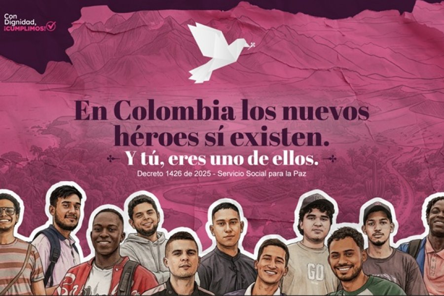 El Gobierno nacional abre convocatoria al Servicio Social para la Paz como alternativa al servicio militar obligatorio