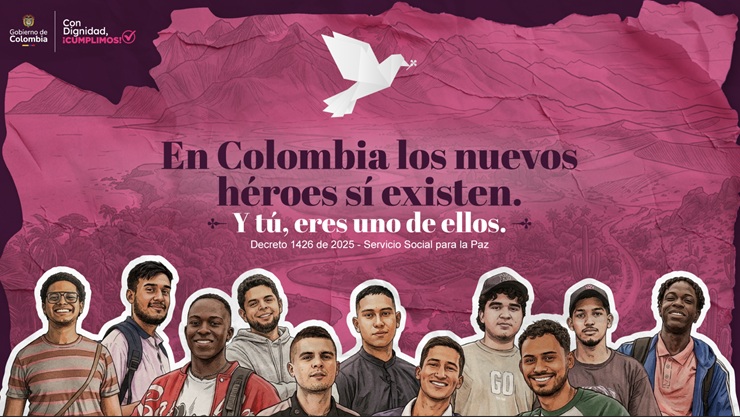 El Gobierno nacional abre convocatoria al Servicio Social para la Paz como alternativa al servicio militar obligatorio