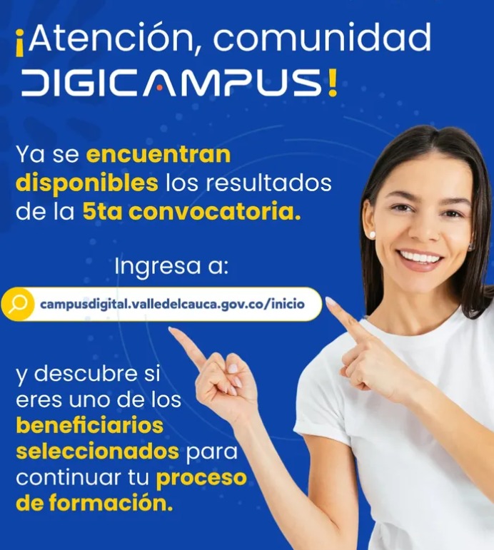 La Gobernación del Valle publica la lista de 577 nuevos beneficiarios de DigiCampus