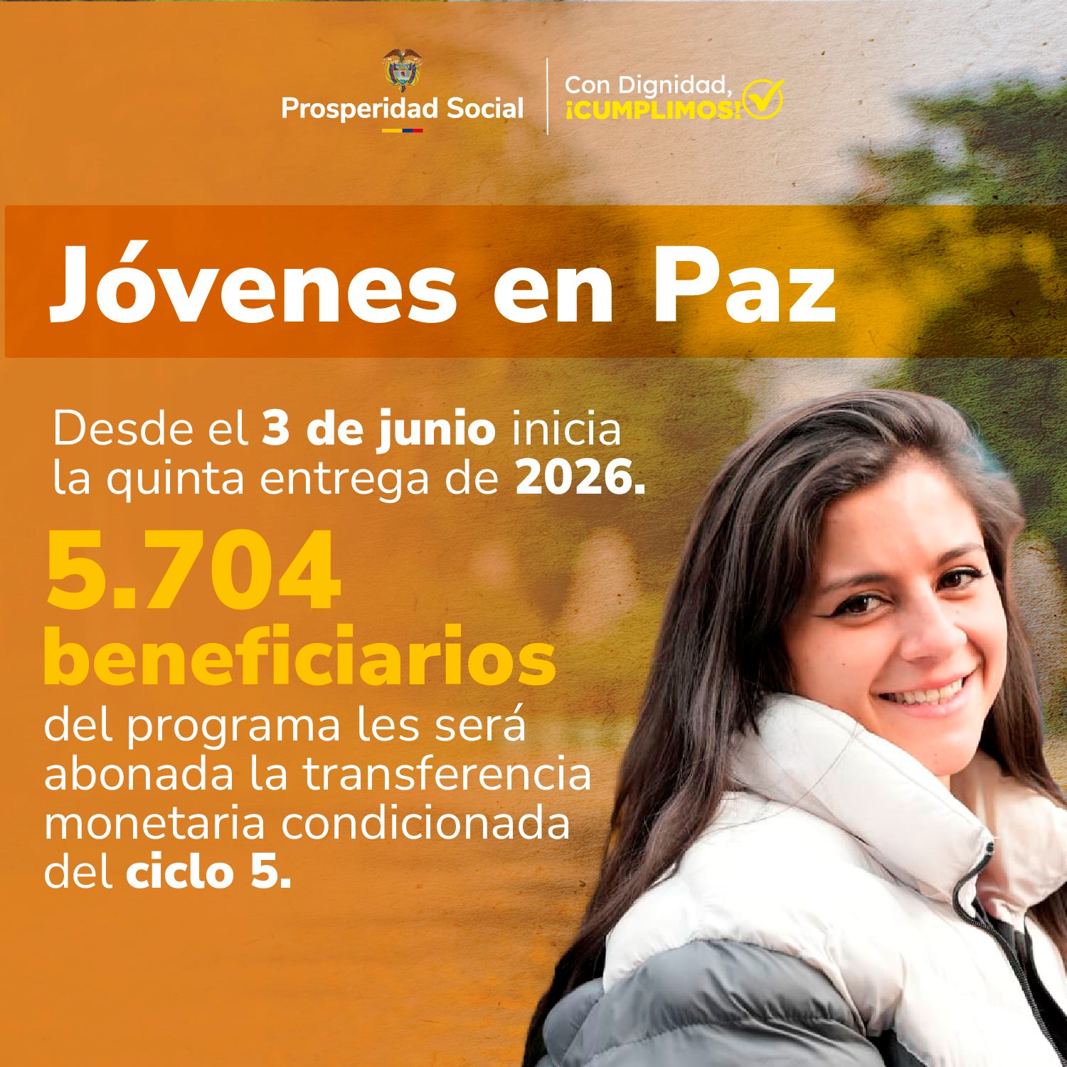 Prosperidad Social inicia entrega del ciclo 5 de Jóvenes en Paz